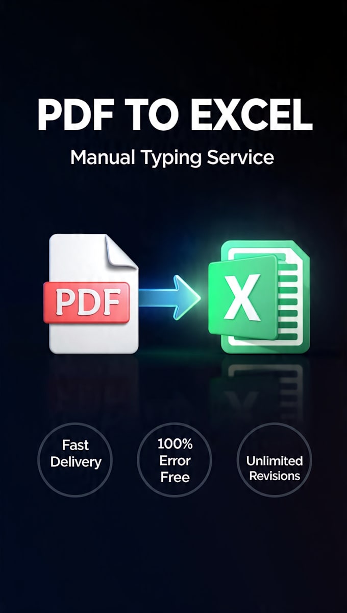 convert scanned PDF to excel with manual typing