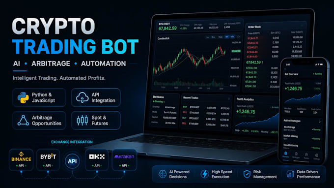 build ai crypto trading bot, arbitrage bot and custom trading automation