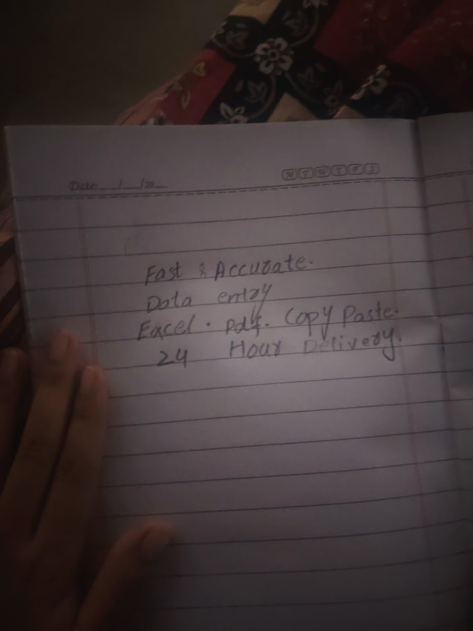do accurate data entry, excel and copy paste work