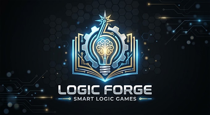 design a smart logic game logo for your gaming brand