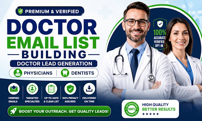 doctor email list, doctor lead generation, dentist list and physician list