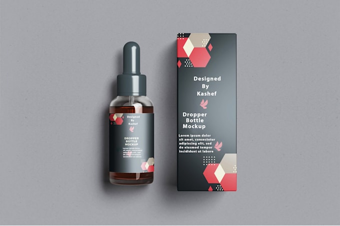 design professional bottle and box packaging with 3d mockup