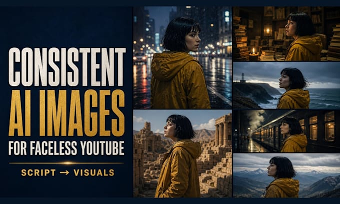 create consistent ai images for faceless youtube videos