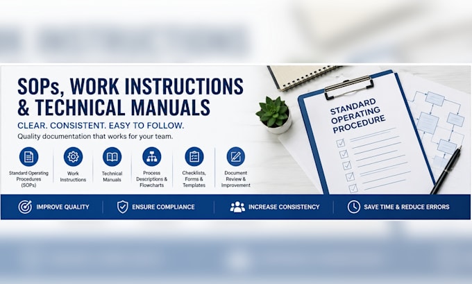 create professional sops work instructions and technical manuals