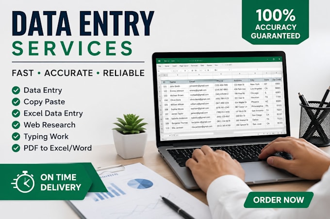do data entry ms word excel copy paste