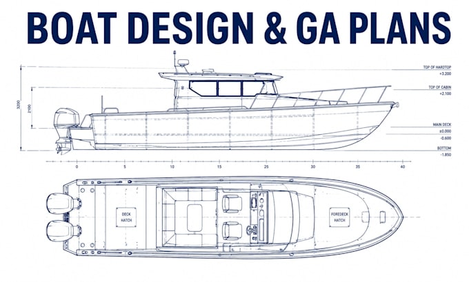 boat design ga plans, and construction drawings as naval architect