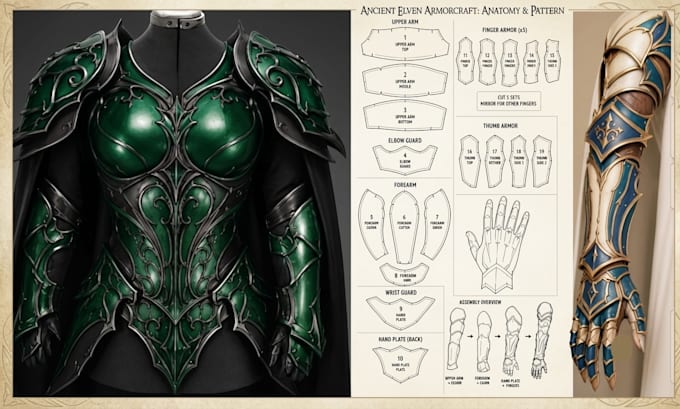 create cosplay props, armor, and character accessories
