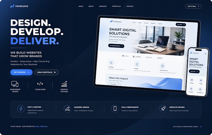 design and develop a professional website