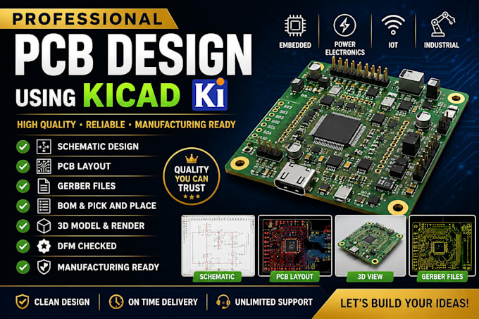 design professional pcb and schematic in kicad