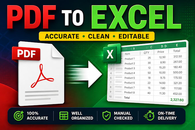 accurately convert PDF to excel spreadsheet