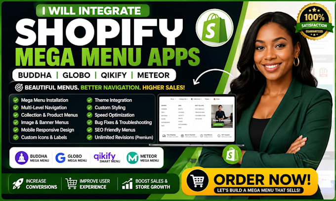 integrate shopify mega menu apps buddha mega menu globo qikify meteor