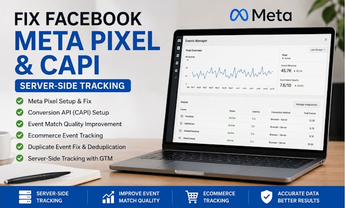 fix facebook meta pixel capi server side tracking, improve ecommerce stores emq