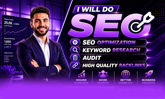 do seo optimization, keyword research, audit and high quality backlinks