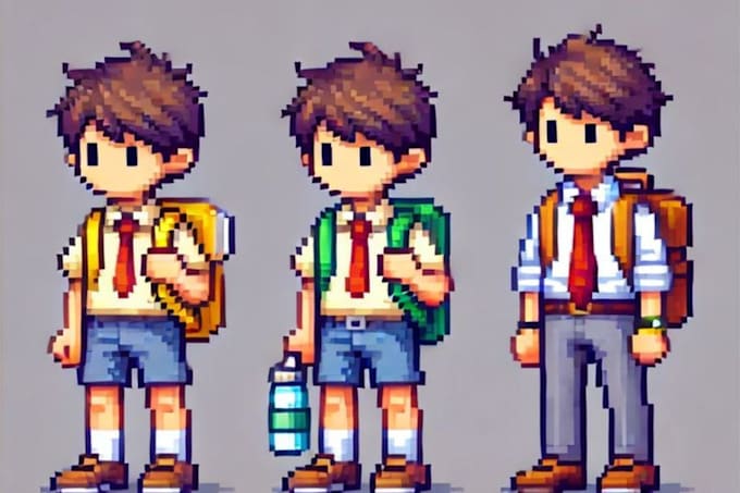 pixel art animation 2d game assets 2d spritesheet pixel art character design