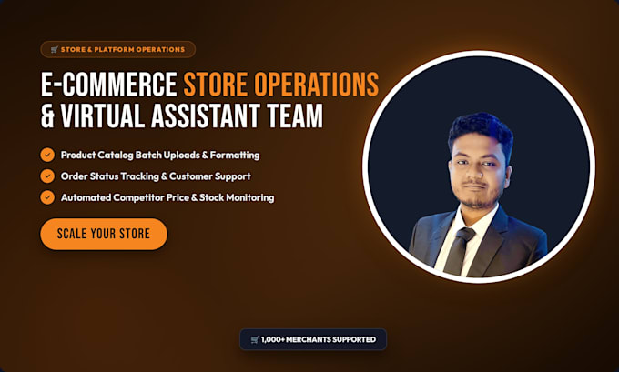 be your ecommerce store manager and virtual assistant