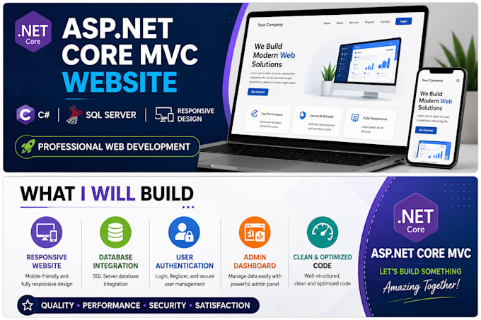 build a full stack website using aspnet core mvc