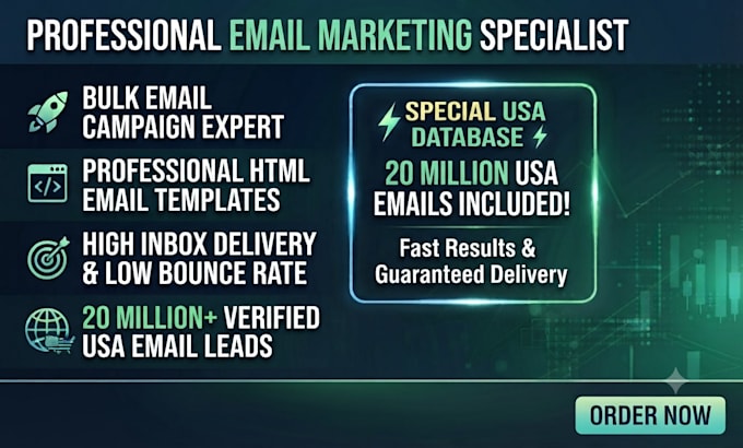 do bulk active email blast, email marketing campaign