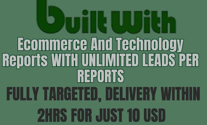 provide shopify or any tech stack reports using builtwith pro
