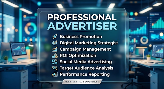 a professional advertiser and promote your buisness