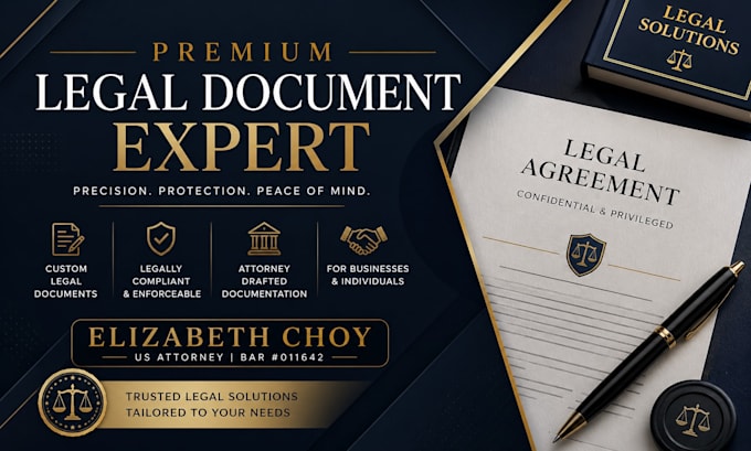 write custom legal documents, waivers, and forms as a US attorney