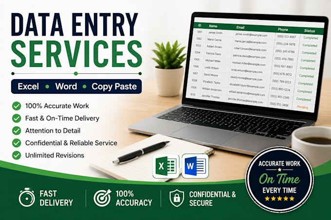 do data entry, copy paste and excel data entry