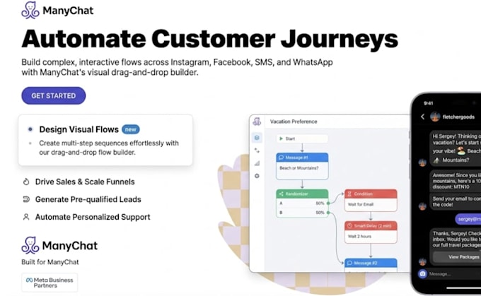 build manychat automation for your business and work