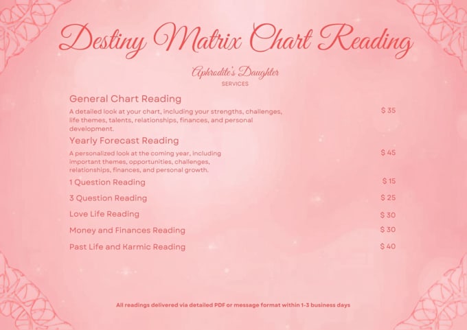 read your destiny matrix chart