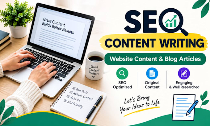 write SEO friendly website content and blog articles