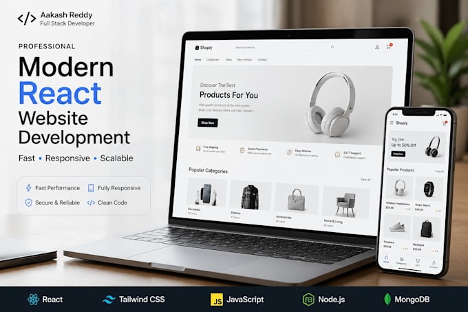 build a high converting responsive react landing page