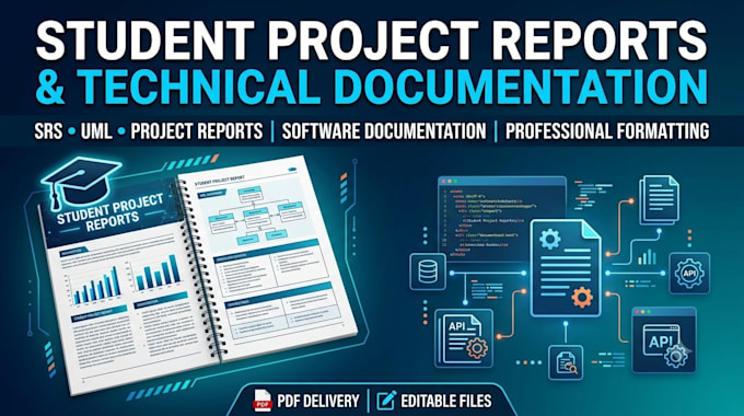 create student project reports and software technical documentation
