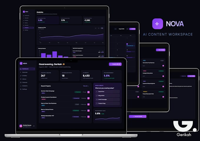 design modern saas UI UX in figma