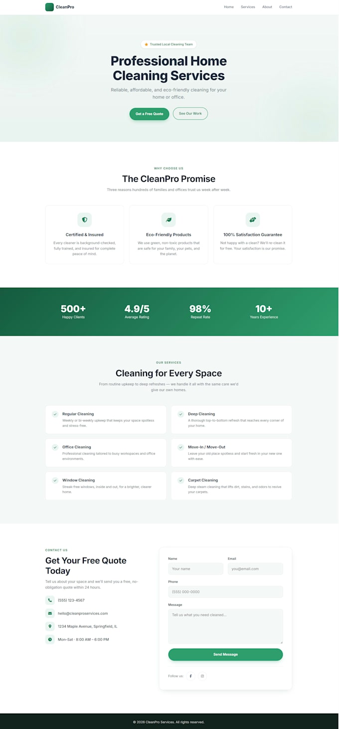 build a professional responsive landing page