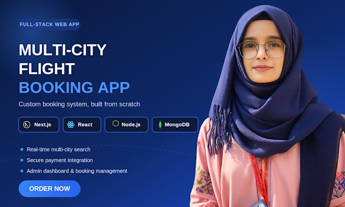 build a full stack, multi city flight booking app with next js and react js