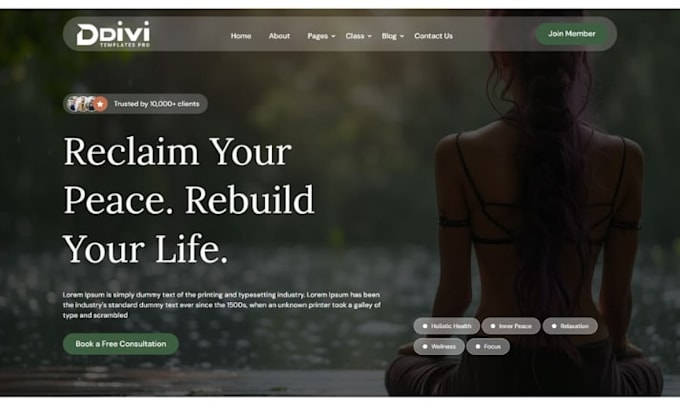 squarespace psychotherapy website mental wellness counseling website