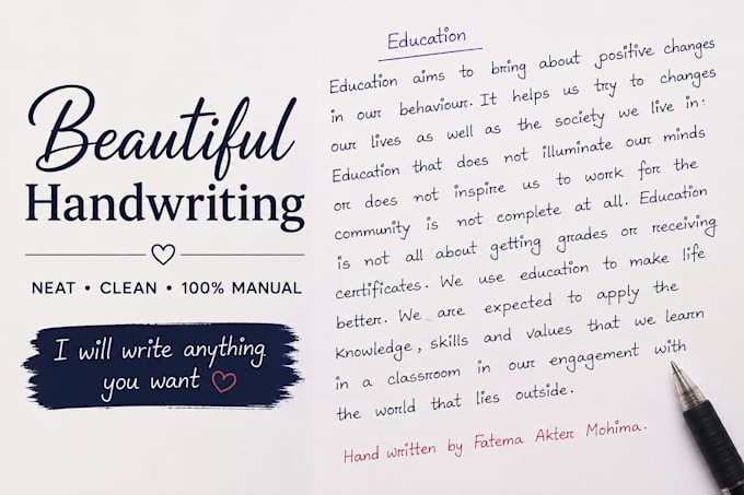 write anything with my hand writing