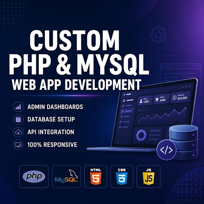 build custom PHP web application, mysql database, and admin panel