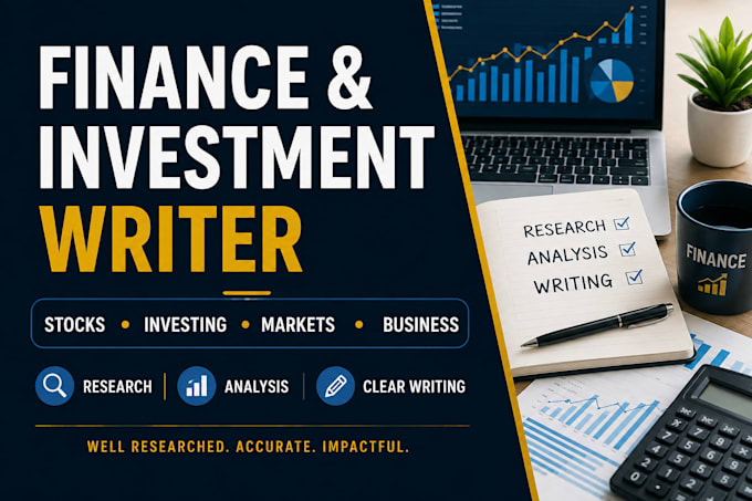 write high quality finance and investment articles