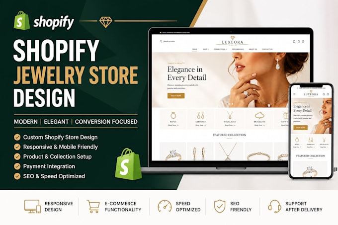 design a professional shopify jewelry store