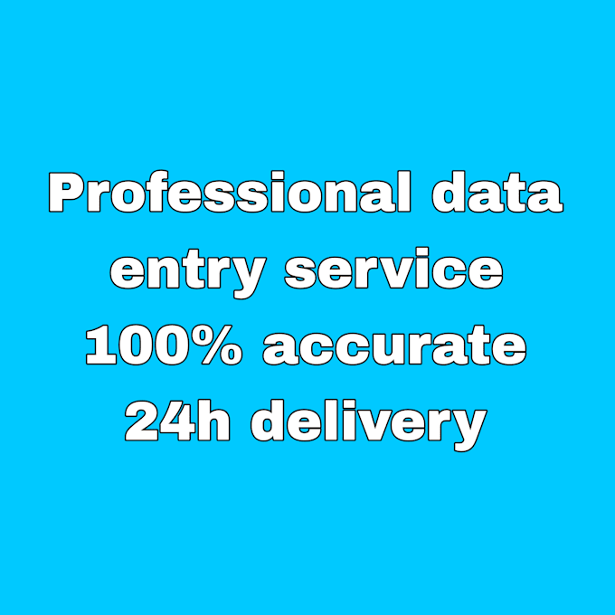 do accurate data entry and excel spreadsheet work