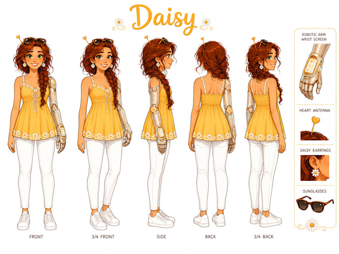 design cartoon character sheet