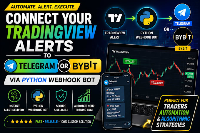 connect your tradingview alerts to telegram or bybit via python webhook bot