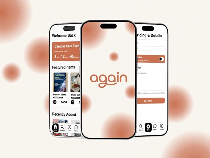 design modern UI UX app screens in figma