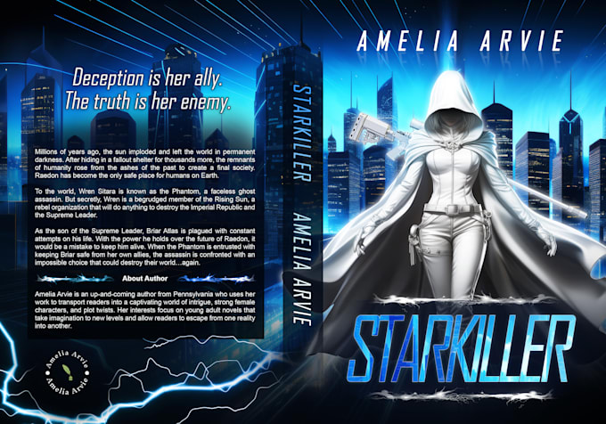 design a sci fi book cover design or book cover illustration
