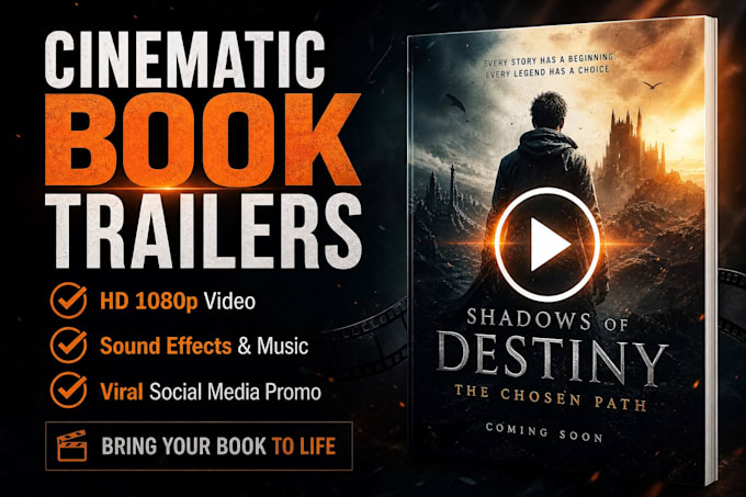 create a cinematic book trailer and video promo