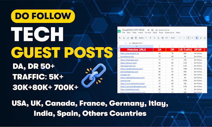 increase da and DR with tech backlinks