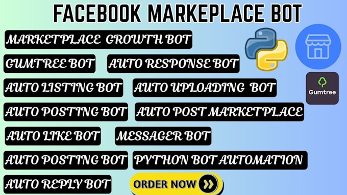 do bot that automatically post on facebook marketplace, gumtree bot, listing bot