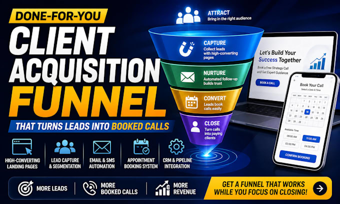 build done for you client acquisition funnel in ghl