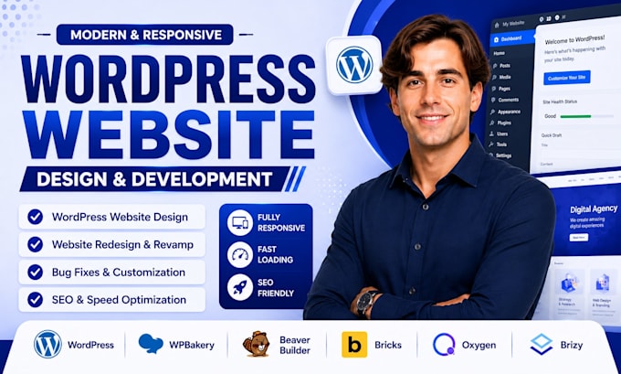 build redesign bricks builder breakdance oxygen wordpress website development