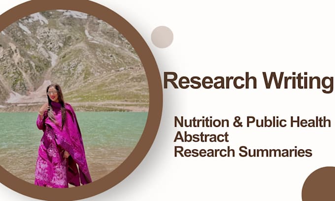 write nutritional content, research, summaries and abstract