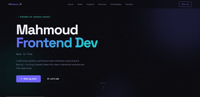 build a full responsive website with vuejs and nuxt